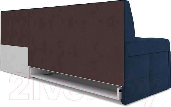 Изображение товара Уголок кухонный мягкий Mebel-Ars Атлантис правый 212x84x135 (темно-синий Luna 034)