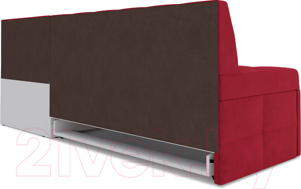 Изображение товара Уголок кухонный мягкий Mebel-Ars Атлантис правый 212x84x135 (кордрой красный)