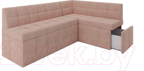Изображение товара Уголок кухонный мягкий Mebel-Ars Атлантис правый 212x84x135 (кордрой бежевый)