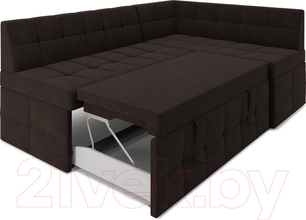 Изображение товара Уголок кухонный мягкий Mebel-Ars Атлантис правый 212x84x135 (кордрой коричневый)