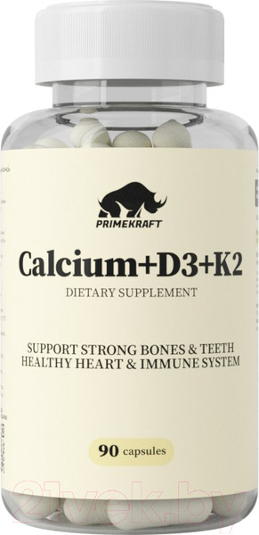 Изображение товара Витаминно-минеральный комплекс Prime Kraft Calcium+D3+K2 (90 таблеток)
