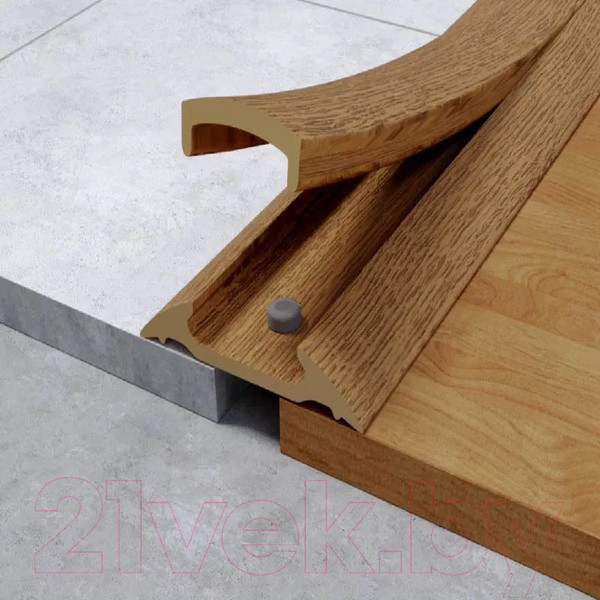 Изображение товара Порог Ideal С монтажным каналом 201 42мм 0.9м (дуб)