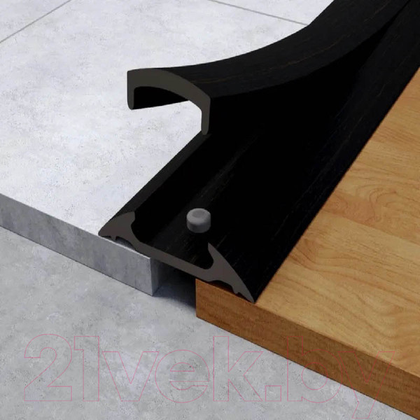 Изображение товара Порог Ideal С монтажным каналом 302 42мм 0.9м (венге черный)