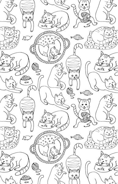 Изображение товара Раскраска-антистресс АСТ Котики. Мур-мур-терапия (Андерсен М.)