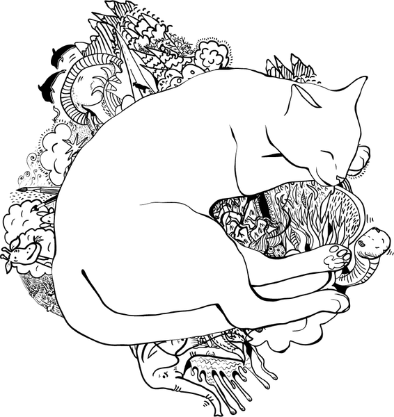 Изображение товара Раскраска-антистресс АСТ Котики. Мур-мур-терапия (Андерсен М.)