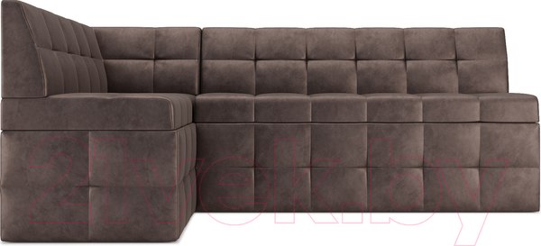 Изображение товара Уголок кухонный мягкий Mebel-Ars Атлантис левый 212x84x135 (серо-шоколадный Star Velvet 60 Cofee)