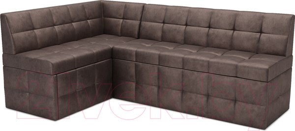 Изображение товара Уголок кухонный мягкий Mebel-Ars Атлантис левый 212x84x135 (серо-шоколадный Star Velvet 60 Cofee)