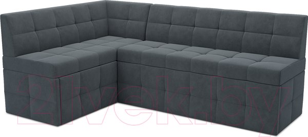 Изображение товара Уголок кухонный мягкий Mebel-Ars Атлантис левый 212x84x135 (велюр серо-синий HB-178 26)