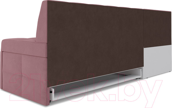 Изображение товара Уголок кухонный мягкий Mebel-Ars Атлантис левый 212x84x135 (велюр пудра НВ-178 18)