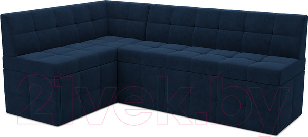 Изображение товара Уголок кухонный мягкий Mebel-Ars Атлантис левый 212x84x135 (темно-синий Luna 034)