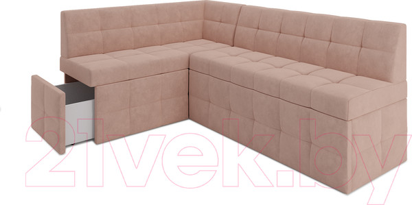 Изображение товара Уголок кухонный мягкий Mebel-Ars Атлантис левый 212x84x135 (кордрой бежевый)