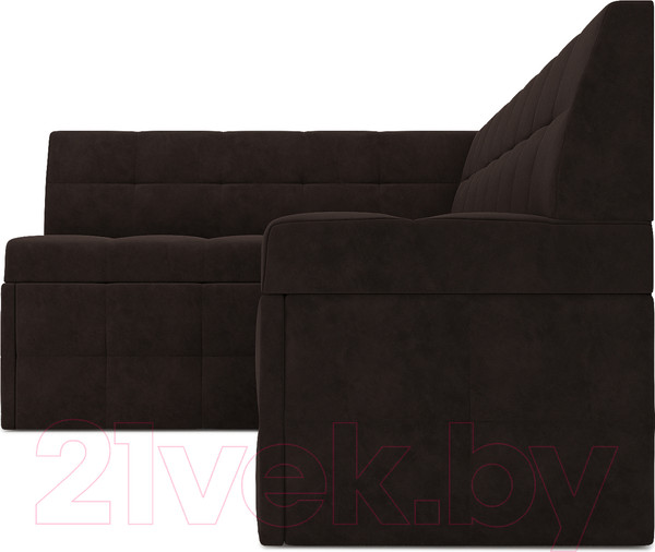 Изображение товара Уголок кухонный мягкий Mebel-Ars Атлантис левый 212x84x135 (кордрой коричневый)