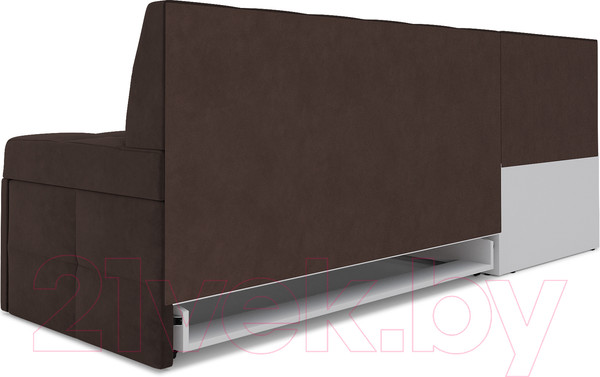 Изображение товара Уголок кухонный мягкий Mebel-Ars Атлантис левый 212x84x135 (кордрой коричневый)
