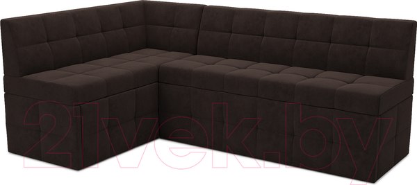 Изображение товара Уголок кухонный мягкий Mebel-Ars Атлантис левый 212x84x135 (кордрой коричневый)