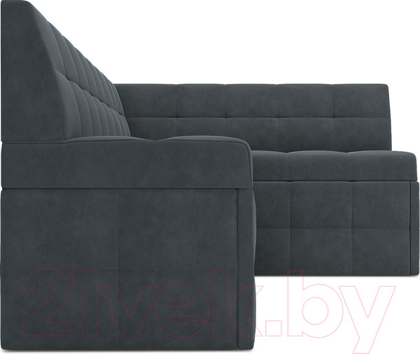 Изображение товара Уголок кухонный мягкий Mebel-Ars Атлантис правый 190x84x120 (велюр серо-синий HB-178 26)