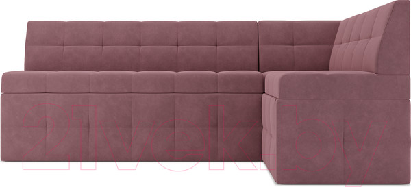 Изображение товара Уголок кухонный мягкий Mebel-Ars Атлантис правый 190x84x120 (велюр пудра НВ-178 18)