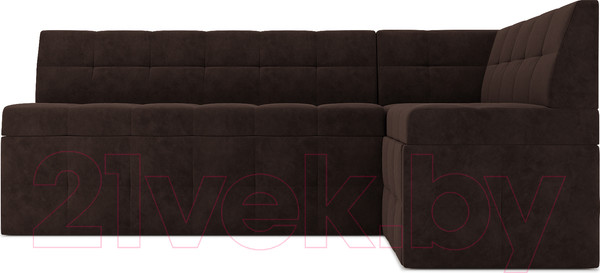 Изображение товара Уголок кухонный мягкий Mebel-Ars Атлантис правый 190x84x120 (велюр молочный шоколад НВ-178 13)