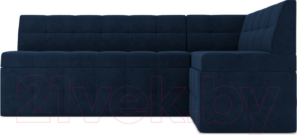 Изображение товара Уголок кухонный мягкий Mebel-Ars Атлантис правый 190x84x120 (темно-синий Luna 034)