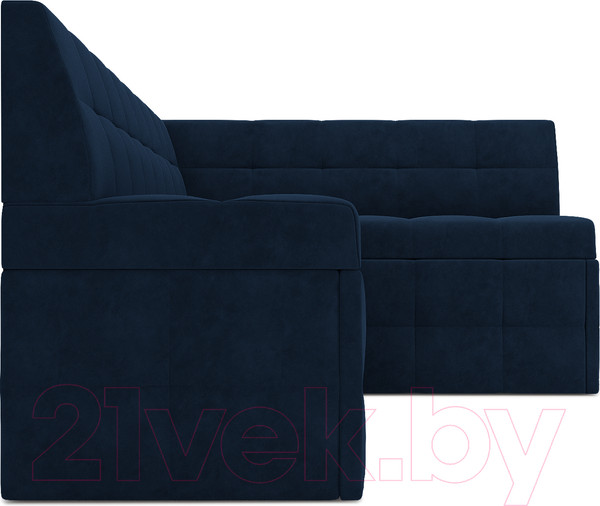 Изображение товара Уголок кухонный мягкий Mebel-Ars Атлантис правый 190x84x120 (темно-синий Luna 034)