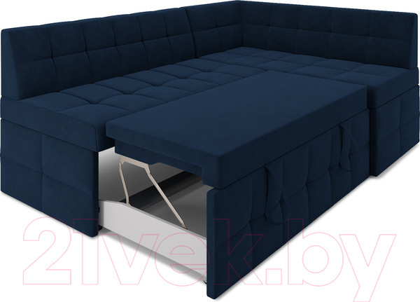 Изображение товара Уголок кухонный мягкий Mebel-Ars Атлантис правый 190x84x120 (темно-синий Luna 034)