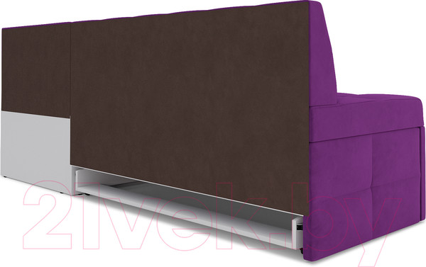 Изображение товара Уголок кухонный мягкий Mebel-Ars Атлантис правый 190x84x120 (фиолетовый)