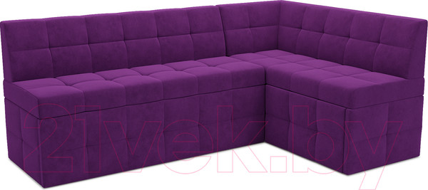 Изображение товара Уголок кухонный мягкий Mebel-Ars Атлантис правый 190x84x120 (фиолетовый)