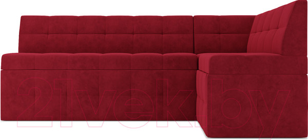 Изображение товара Уголок кухонный мягкий Mebel-Ars Атлантис правый 190x84x120 (кордрой красный)