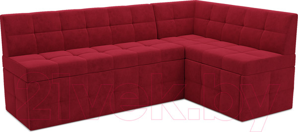 Изображение товара Уголок кухонный мягкий Mebel-Ars Атлантис правый 190x84x120 (кордрой красный)