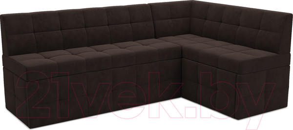 Изображение товара Уголок кухонный мягкий Mebel-Ars Атлантис правый 190x84x120 (кордрой коричневый)