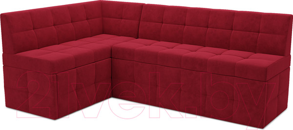 Изображение товара Уголок кухонный мягкий Mebel-Ars Атлантис левый 190x84x120 (кордрой красный)