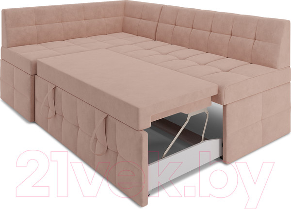 Изображение товара Уголок кухонный мягкий Mebel-Ars Атлантис левый 190x84x120 (кордрой бежевый)