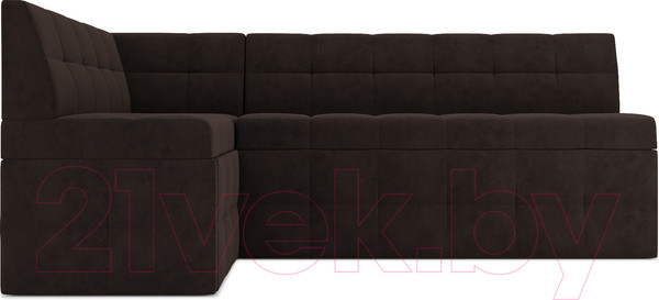 Изображение товара Уголок кухонный мягкий Mebel-Ars Атлантис левый 190x84x120 (кордрой коричневый)