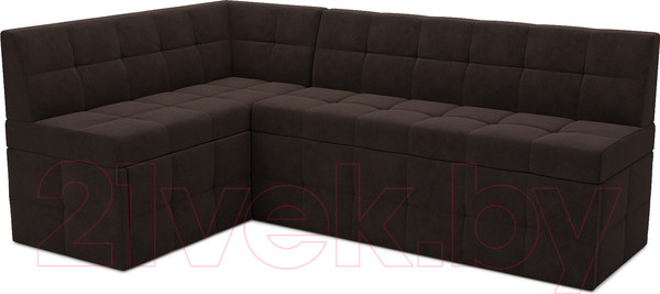 Изображение товара Уголок кухонный мягкий Mebel-Ars Атлантис левый 190x84x120 (кордрой коричневый)