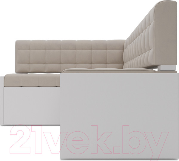 Изображение товара Уголок кухонный мягкий Mebel-Ars Ганновер левый 208x82x133 (бежевый Star Velvet 6 Light Beige)