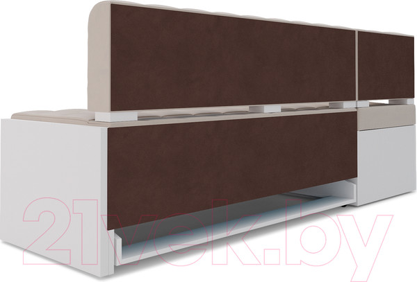 Изображение товара Уголок кухонный мягкий Mebel-Ars Ганновер левый 208x82x133 (бежевый Star Velvet 6 Light Beige)