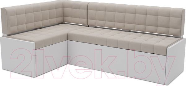 Изображение товара Уголок кухонный мягкий Mebel-Ars Ганновер левый 208x82x133 (бежевый Star Velvet 6 Light Beige)