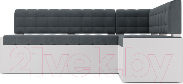 Изображение товара Уголок кухонный мягкий Mebel-Ars Ганновер правый 208x82x133 (велюр серо-синий HB-178 26)