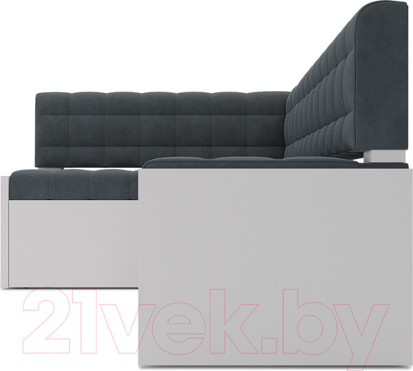 Изображение товара Уголок кухонный мягкий Mebel-Ars Ганновер левый 208x82x133 (велюр серо-синий HB-178 26)