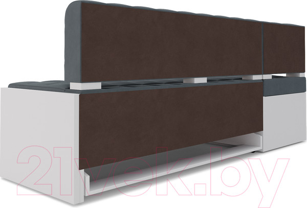 Изображение товара Уголок кухонный мягкий Mebel-Ars Ганновер левый 208x82x133 (велюр серо-синий HB-178 26)