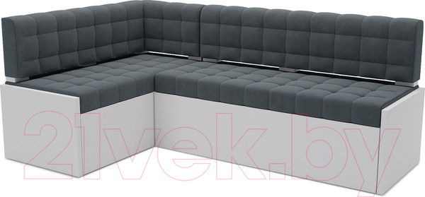 Изображение товара Уголок кухонный мягкий Mebel-Ars Ганновер левый 208x82x133 (велюр серо-синий HB-178 26)