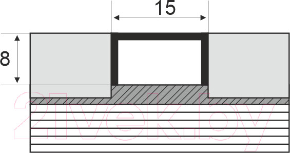 Изображение товара Профиль декоративный Eviso Exc-Line EXGO-0001 2700x15x8 (золото браш)