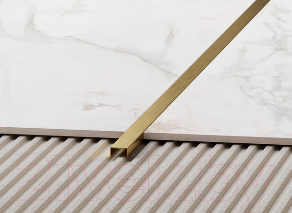 Изображение товара Профиль декоративный Eviso Exc-Line EXGO-0001 2700x15x8 (золото браш)