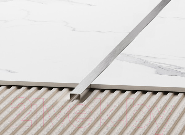 Изображение товара Профиль декоративный Eviso Exc-Line EXSI-0001 2700x15x8 (серебро браш)