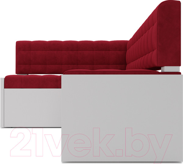 Изображение товара Уголок кухонный мягкий Mebel-Ars Ганновер левый 208x82x133 (кордрой красный)