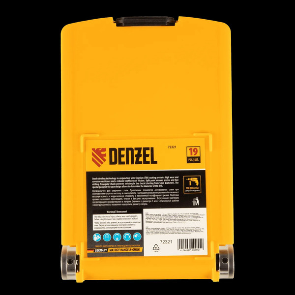 Изображение товара Набор сверл Denzel 72321 (19шт)