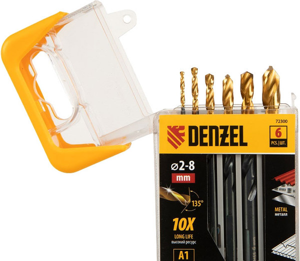 Изображение товара Набор сверл Denzel 72300 (6шт)