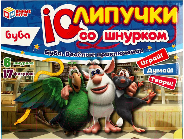 Изображение товара Развивающий игровой набор Умные игры Буба. Веселые приключения. IQ-липучки со шнурком / 4680107930392