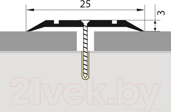 Изображение товара Порог Русский Профиль 25мм 0.9м (груша белая)