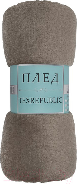Изображение товара Плед TexRepublic Absolute Однотонный Фланель 180x200 / 59959 (какао)
