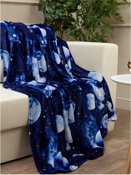 Изображение товара Плед TexRepublic Absolute Flannel Космос 200x220 / 44046 (синий)